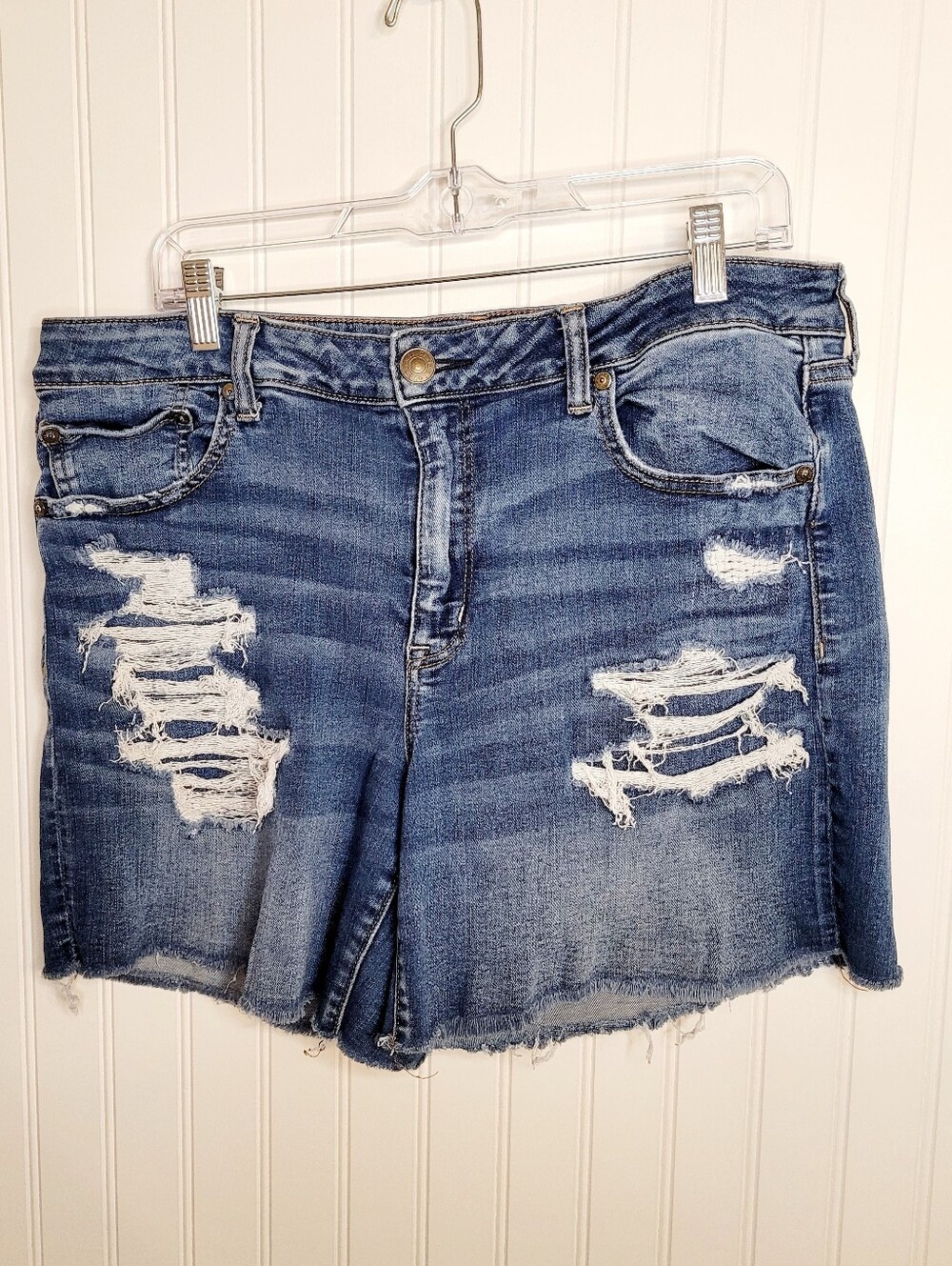 American Eagle Distressed Jean Shorts Size 18 EUC - Jorts Y2K Boho